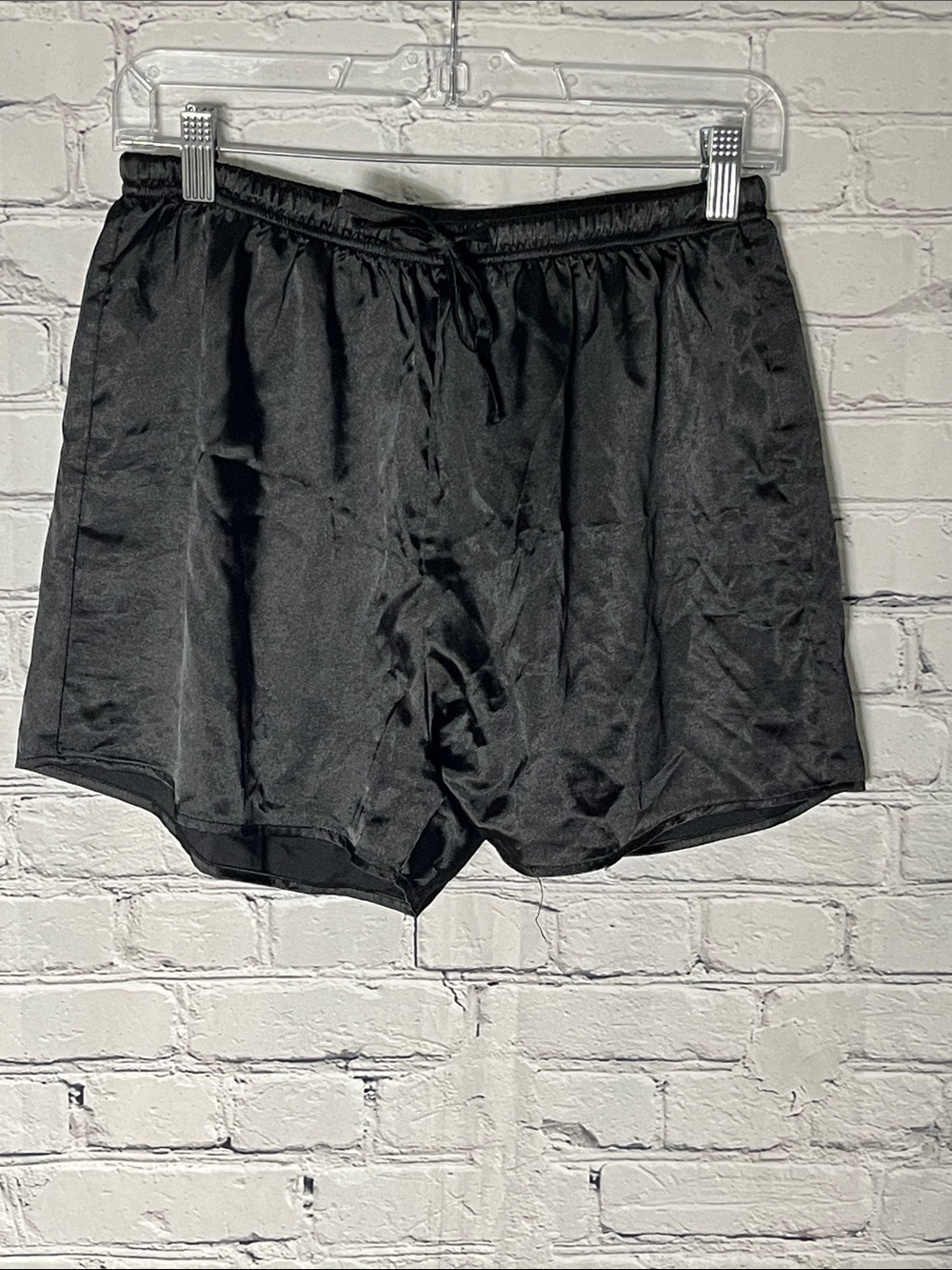 Satin Black Women's Lounge Shorts